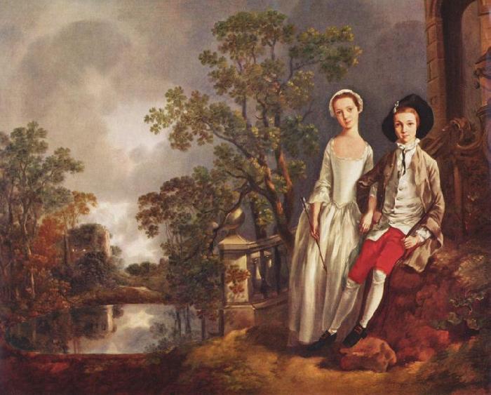 Thomas Gainsborough Heneage Lloyd and His Sister oil painting image